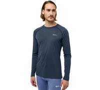 Langarmshirt JACK WOLFSKIN "INFINITE LIGHT LS M", Herren, Gr. L (52), blau (midnightsky), Obermaterial: 100% Polyester, Shirts Langarmshirt (10343321-L) midnightsky