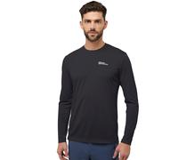 Langarmshirt JACK WOLFSKIN "VONNAN LS T M", Damen, Gr. XXL (58), schwarz, Oberstoff: 100% POLYESTER, Shirts Langarmshirt (96005002-XXL) schwarz