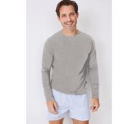 Langarmshirt JOCKEY "American T-Shirt", Damen, Gr. XXL, light erdgrau, Jersey, Obermaterial: 100% Baumwolle, meliert, unifarben, bequem hüftbedeckend, Rundhals, Shirts Langarmshirt, lockere Passform,