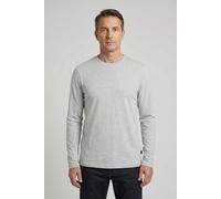 Langarmshirt JOCKEY "AMERICAN T-SHIRT LONGSLEEVE", Herren, Gr. XXXL, light erdgrau, Jersey, Obermaterial: 100% Baumwolle, unifarben, meliert, casual, bequem hüftbedeckend, Rundhals, Langarm, Shirts, L