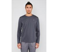 Langarmshirt JOOP, Herren, Gr. XXL, grau, Jersey, Obermaterial: 95% Baumwolle, 5% Elasthan, bequem hüftbedeckend, Rundhals, Shirts Langarmshirt, Rundhalsausschnitt, Langarm, Bauwoll-Mix, Regular Fit (