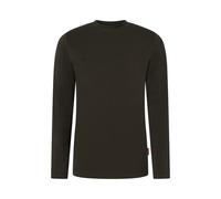 Langarmshirt JOOP JEANS "Cedric", Herren, Gr. L, dunkelgrün, Single Jersey, Obermaterial: 95% Baumwolle, 5% Elasthan, unifarben, normal, Rundhals, Shirts Langarmshirt (56066125-L) dunkelgrün