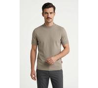 Langarmshirt JOOP JEANS "Cedric", Herren, Gr. M, beige (open braun), Single Jersey, Obermaterial: 95% Baumwolle, 5% Elasthan, unifarben, regular fit, Rundhals, Shirts Langarmshirt, Basic, Rundhals, re