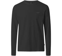 Langarmshirt JOOP JEANS "JJJ-33Alphis-L", Herren, Gr. S, schwarz, Jersey, Obermaterial: 100% Baumwolle, clean, unifarben, regular fit normal, Rundhals, abgesteppt, Shirts Langarmshirt, mit Logosticker