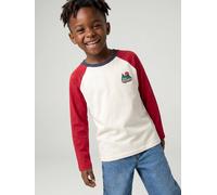 Langarmshirt Jungen Colorblock, personalisierbar bordeaux Gr. 158/164 von Vertbaudet
