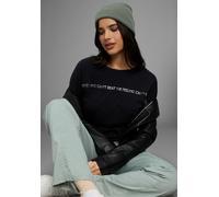 Langarmshirt KANGAROOS, Damen, Gr. 48/50, schwarz, Jersey, Obermaterial: 54% Baumwolle, 38% Polyester, 8% Elasthan, figurumspielend hüftlang, Rundhals, angesetztes Bündchen mit Daumenlöchern, Shirts L