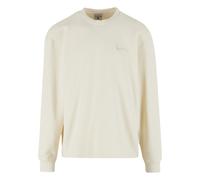 Langarmshirt KARL KANI "Karl Kani Signature Waffle Longsleeve", Herren, Gr. XXL, beige (sanftes weiß), 100% Baumwolle, bedruckt, loose fit, Rundhals, Shirts Langarmshirt (85050435-XXL) sanftes weiß