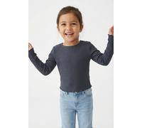 Langarmshirt KIDS ONLY "KOGNELLA L/S O-NECK TOP JRS NOOS", Mädchen, Gr. 110/116, blau (ombre blau), Jersey, Obermaterial: 65% Polyester, 30% Viskose, 5% Elasthan, unifarben, regular fit kurz, Rundhals