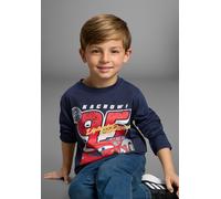 Langarmshirt KIDSWORLD "Disney Shirt - Cars", Jungen, Gr. 128/134, marine, Single Jersey, Obermaterial: 100% Baumwolle, bedruckt, Basic normal, Rundhals, Shirts Langarmshirt, Disney Shirt : CARS (6570