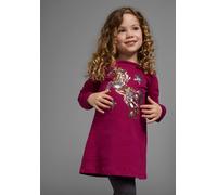 Langarmshirt KIDSWORLD "PFERD", Mädchen, Gr. 140/146, rot (bordeaux), Jersey, Obermaterial: 100% Baumwolle, bedruckt, ausgestellt Po-bedeckend, Rundhals, abgesteppte Kante, Shirts Langarmshirt, Langar