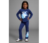 Langarmshirt & Leggings KIDSWORLD "FROZEN 2tlg Set: ELSA - Disney", Mädchen, Gr. 104/110, marine, Single Jersey, Obermaterial: 100% Baumwolle. Obermaterial Hose: 95% Baumwolle, 5% Elasthan, bedruckt,