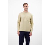 Langarmshirt LERROS, Damen, Gr. 3XL, foam weiß, Single Jersey, Obermaterial: 85% Baumwolle, 13% Polyester, 2% Elasthan, unifarben, normal hüftbedeckend, Rundhals, Shirts Langarmshirt, mit Rundhals und