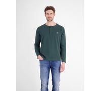 LERROS Herren Langarm-Serafino - Cedar Green XXL