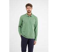 Langarmshirt LERROS "LERROS Herren Langarmpolo in Waffel-Piqué", Herren, Gr. S, grün (sage grün), 100% Baumwolle, Shirts Langarmshirt (65769916-S)