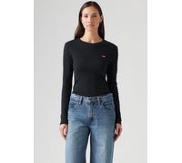Levi's Langarmshirt ESSENTIAL HM LS TEE Damen XS (34) Schwarz – 100% Baumwolle, Rundhals