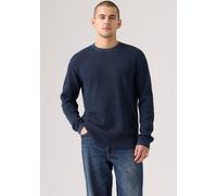 Langarmshirt LEVI'S, Herren, Gr. M, blau (navy blazer garment), Jersey, Obermaterial: 100% Baumwolle, unifarben, regular fit taillenbedeckt, Rundhals, Bündchen, Shirts Langarmshirt, mit Bündchen (5446