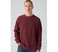 Langarmshirt LEVI'S, Herren, Gr. XL, garment dye tawny port, Jersey, Obermaterial: 100% Baumwolle, Strukturmuster, bequem hüftlang, Rundhals, Shirts Langarmshirt, Waffelstrukturmuster (68709068-XL) ga