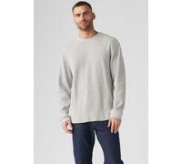 Langarmshirt LEVI'S, Herren, Gr. XL, grau (light mist heather), Feinripp, Obermaterial: 100% Baumwolle, unifarben, loose fit normal, Rundhals, Bündchen, Shirts Langarmshirt, Waffelstruktur (58631843-X