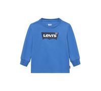 Langarmshirt LEVI'S KIDS "BATWING TEE", Jungen, Gr. 12M (80), star sapphire, Single Jersey, Obermaterial: 100% Baumwolle, bedruckt, Basic schmal hüftlang, Rundhals, Rippbündchen, Shirts Langarmshirt,