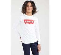 Langarmshirt LEVI'S KIDS "L/S BATWING TEE", Jungen, Gr. 16/176, weiß, Jersey, Obermaterial: 100% Baumwolle, bedruckt, Basic schmal hüftlang, Rundhals, Bündchen, Shirts Langarmshirt, mit Logo Print for
