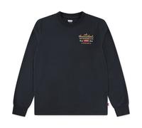 Langarmshirt LEVI'S KIDS "LVB LEGENDARY LS TEE", Jungen, Gr. 10 (140), schwarz (jet schwarz), Jersey, Obermaterial: 60% Baumwolle, 40% Polyester, bestickt, unifarben, normal, Rundhals, Bündchen, Shirt