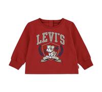 Langarmshirt LEVI'S KIDS "LVB LOGO BULLDOG CREST T", Mädchen, Gr. 18M (86), rot (cardinal), Jersey, Obermaterial: 100% Baumwolle, bedruckt, Rundhals, Bündchen, Shirts Langarmshirt, mit Tierprint (5555