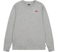 Langarmshirt LEVI'S KIDS "LVB LS GRAPHIC TEE SHIRT", Jungen, Gr. 10 (140), grau (grau heather), Single Jersey, Obermaterial: 60% Baumwolle, 40% Polyester, unifarben, regular fit normal, Rundhals, gera