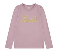 Langarmshirt LEVI'S KIDS "LVG APPLIQUE LS TOP", Mädchen, Gr. 10 (140), zephyr, Jersey, Obermaterial: 60% Baumwolle, 40% Polyester, bestickt, normal, Rundhals, Shirts Langarmshirt, mit Glitzereffekt, f