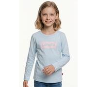 Langarmshirt LEVI'S KIDS "LVG L/S BATWING TEE", Mädchen, Gr. 3M (62), blau (angel falls), Obermaterial: 60% Baumwolle, 40% Polyester, Rundhals, Shirts Langarmshirt, for GIRLS (38022506-3M) angel falls