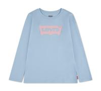Langarmshirt LEVI'S KIDS "LVG L/S BATWING TEE", Mädchen, Gr. 8 (128), angel falls, Jersey, Obermaterial: 60% Baumwolle, 40% Polyester, Basic schmal hüftlang, Rundhals, abgesteppte Kante, Shirts Langar
