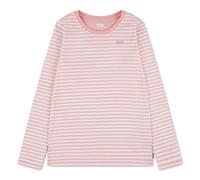 Langarmshirt LEVI'S KIDS "LVG STRIPE LS TEE", Mädchen, Gr. 14 (158), rosa (powder pink), Jersey, Obermaterial: 60% Baumwolle, 40% Polyester, gestreift, normal normal, Rundhals, Shirts Langarmshirt, in
