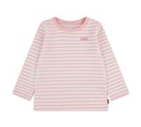 Langarmshirt LEVI'S KIDS "LVG STRIPE LS TEE", Mädchen, Gr. 3M (62), rosa (powder pink), Jersey, Obermaterial: 60% Baumwolle, 40% Polyester, gestreift, normal normal, Rundhals, Shirts Langarmshirt, im