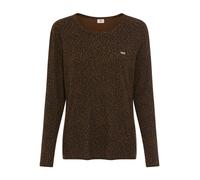 Langarmshirt LEVI'S PLUS "PL HAYES LS", Damen, Gr. XXXL (54/56), braun, Feinripp, Obermaterial: 96% Baumwolle, 4% Elasthan, unifarben, figurbetont hüftbedeckend, Rundhals, Shirts Langarmshirt, in figu