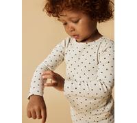 Langarmshirt LIL' ATELIER "NMNLAGO KIM LS SLIM TOP LIL NOOS", Mädchen, Gr. 116, turtledove aop:ladybug, Jersey, Obermaterial: 57% Baumwolle, 38% Lyocell, 5% Elasthan, bedruckt, slim fit normal, Rundha