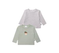Langarmshirt LILIPUT "Eichel", Mädchen, Gr. 62/68, grün (grün, grau), 100% Baumwolle, bedruckt, normal, Rundhals, Shirts Langarmshirt, mit niedlichem Eichel-Print (15931367-62) grün, grau