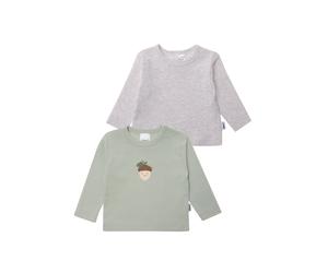 Langarmshirt LILIPUT "Eichel", Mädchen, Gr. 86/92, grün (grün, grau), 100% Baumwolle, bedruckt, normal, Rundhals, Shirts Langarmshirt, mit niedlichem Eichel-Print (15931367-86) grün, grau
