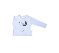 Langarmshirt LILIPUT "Mond mit Hase", Mädchen, Gr. 86/92, blau (hellblau), 100% Baumwolle, bedruckt, Rundhals, Shirts Langarmshirt, mit Druckknöpfen auf der Schulter (25452328-86) hellblau