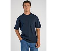 Langarmshirt LINDBERGH "T-Shirt (Langarm) Oversize Fit", Herren, Gr. L, blau (navy), Obermaterial: 85% Baumwolle, 15% Polyester, unifarben, oversize, Rundhals, Shirts Langarmshirt (82748755-L) navy