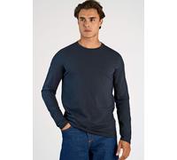 Langarmshirt LINDBERGH "T-Shirt (Langarm) Relaxed Fit", Herren, Gr. 3XL, navy, Obermaterial: 95% Baumwolle, 5% Elasthan, unifarben, lässig geschnitten, Rundhals, Shirts Langarmshirt (45991462-XXXL) na