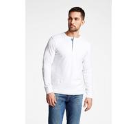 Langarmshirt LINDBERGH "T-Shirt (Langarm) Slim Fit", Herren, Gr. M, weiß, Obermaterial: 100% Baumwolle, unifarben, schmal, Rundhals, Shirts Langarmshirt (67275823-M) weiß