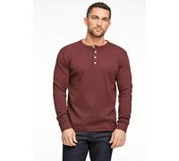 Langarmshirt LINDBERGH "T-Shirt (Langarm) Slim Fit", Herren, Gr. XXL, braun (deep burgundy), Obermaterial: 100% Baumwolle, unifarben, schmal, Rundhals, Shirts Langarmshirt (26376829-XXL) deep burgundy