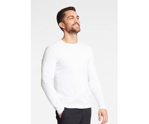 Langarmshirt LINDBERGH "T-Shirt (Langarm) Super Slim Fit", Herren, Gr. 3XL, weiß, Obermaterial: 100% Baumwolle, unifarben, skinny fit, Rundhals, Shirts Langarmshirt (39330838-XXXL) weiß