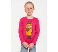 Langarmshirt LOGOSHIRT "Die Sendung mit der Maus - Die Maus", Jungen, Gr. 152, pink, 100% Baumwolle, bedruckt, unifarben, normal, Rundhals, Shirts Langarmshirt, mit coolem Print (92546546-152) pink