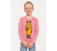 Langarmshirt LOGOSHIRT "Die Sendung mit der Maus - Die Maus", Jungen, Gr. 152, rosa, 100% Baumwolle, bedruckt, unifarben, normal, Rundhals, Shirts Langarmshirt, mit coolem Print (11424067-152) rosa