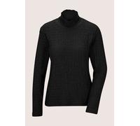 Langarmshirt MADELEINE "Jerseybluse Elegantes Oberteil mit Stehkragen", Damen, Gr. 46, schwarz, Obermaterial: 98% Polyester PES. 2% Elasthan EL., Modern, Shirts Langarmshirt (68581662-46) schwarz