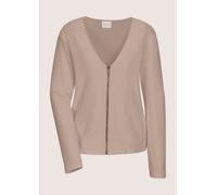 Langarmshirt MADELEINE "Shirtjacke Elegante Viskosejacke mit Reißverschluss", Damen, Gr. 38, beige (berber), Obermaterial: 70% Viskose CV. 25% Polyester PES. 5% Elasthan EL., Shirts Langarmshirt (5141