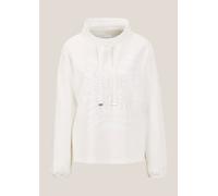 Langarmshirt MADELEINE "Sweater Lässiges Sweatshirt mit Print", Damen, Gr. 42, weiß (wollweiß), Obermaterial: 55% Polyester PES. 38% Viskose CV. 7% Elasthan EL., Modern, normal, Shirts Langarmshirt (5