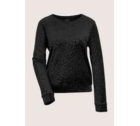 Langarmshirt MADELEINE "Sweatshirt Langarm Animal-Print Pullover", Damen, Gr. 38, schwarz, Obermaterial: 90% Polyester PES. 10% Elasthan EL., Shirts Langarmshirt (49283551-38) schwarz