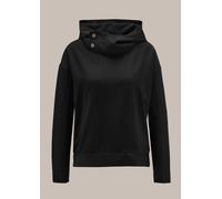 Langarmshirt MADELEINE "Sweatshirt Sweatshirt mit Kapuze", Damen, Gr. 36, schwarz, Obermaterial: 95% Viskose CV. 5% Elasthan EL., Modern, weit, Rundhals, Shirts Langarmshirt (55841510-36) schwarz