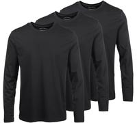Langarmshirt MAN'S WORLD "neue Farbe ", Herren, Gr. 52/54 (L), schwarz, Single Jersey, Obermaterial: 100% Baumwolle, unifarben, Basic, regular fit, Rundhals, normaler Saum, Shirts Langarmshirt, Langar